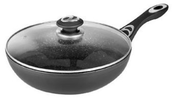 Cковорода вок Wellberg Titan marble 28 см (WB-2996)