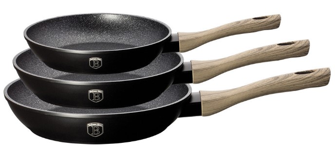 Набор сковородок  Berlinger Haus Ebony Maple Collection 3 предмета BH-1724
