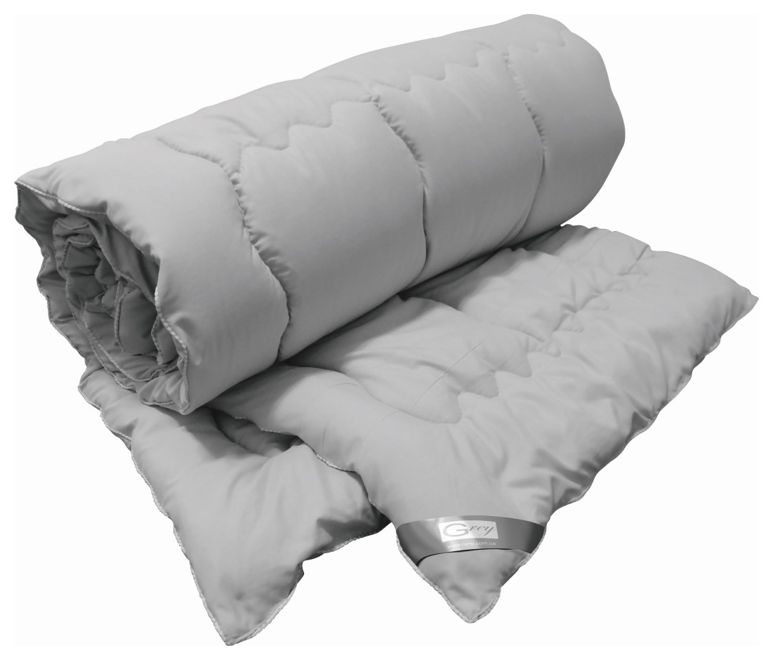 Одеяло Руно GREY Силикон 200x220 см Серое с серебряный кантом (322.52GREY)