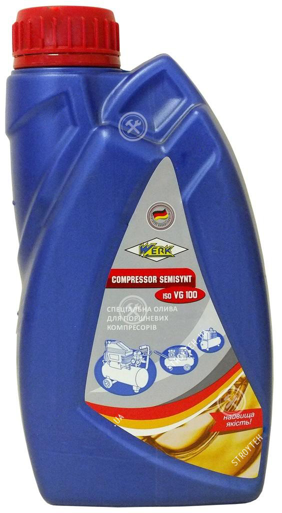 Масло компрессорное Werk Compressor SEMISYNT ISO VG100 1л (63148)