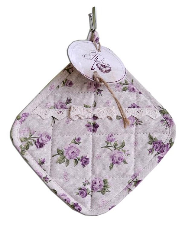 Прихватка Прованс Lilac Rose с кружевом 20х20 см (.003718)