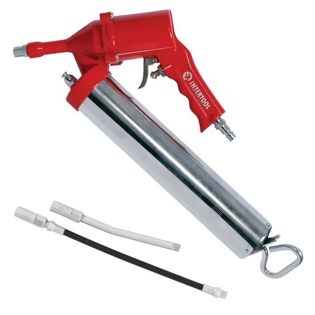 Пистолет Intertool для выдавливания смазки и две насадки (PT-0607)