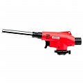 На фото Горелка газовая Intertool пьезозажигание на курке, регулятор, удлиненное сопло (GB-0022)