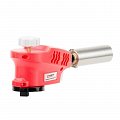 На фото Горелка газовая Intertool пьезозажигание на курке, регулятор, рассекатель пламени (GB-0023)