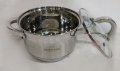 На фото Кастрюля из нержавеющей стали Bohmann 18х11.5 см 2.9 л (BH 1418)