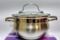 На фото Кастрюля из нержавеющей стали Bohmann 22х12.5 см 4.7 л (BH 5114-22)