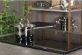 На фото Ковш Vinzer Techno Series 16 см 1.5 л с крышкой (89079)