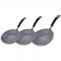 На фото Набор сковород Berlinger Haus Gray Stone Touch Line 3 предметов (BH-1180N)