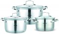 На фото Набор кастрюль из нержавеющей стали Bohmann 6 предметов (BH 1903)