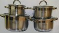 На фото Набор кастрюль из нержавеющей стали Bohmann 8 предметов (BH 0716)