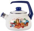 Чайник эмалированный Metrot Прованс 2.5 л со свистком (173294) На фото Чайник эмалированный Metrot Прованс 2.5 л со свистком (173294)