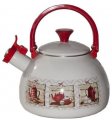 Чайник эмалированный Metrot Чаепитие 2.5 л со свистком (175187) На фото Чайник эмалированный Metrot Чаепитие 2.5 л со свистком (175187)