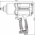 На фото Гайковерт пневматический Thorvik 1/2"DR 7500 об/мин 680 Nm (AIW1268)