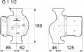На фото Насос циркуляционный Grundfos UPS25-55 180 1x230B (95906404)