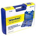 На фото Универсальный набор инструмента Werker 1/4" & 1/2", 77 предметов 6 граней (UN-1077П)