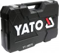 На фото Набор головок торцевых Yato 1/2", 3/8", 1/4" с инструментами, насадками 126 шт (YT-38875)