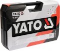 На фото Набор головок торцевых Yato 1/2", 3/8", 1/4" с инструментами, насадками 128 шт (YT-38872)