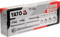 На фото Набор головок торцевых Yato 3/4", 30-60 мм с инструментами, 15 шт (YT-1334)