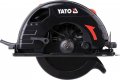 На фото Пила дисковая YATO 1300 Вт, 190х20 мм, угол 0-45° (YT-82150)