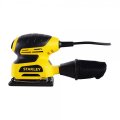 На фото Шлифмашина вибрационная STANLEY 220 Вт, платформа 114х109 мм, лист 114х114 мм DW (STSS025-RU)