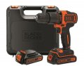 На фото Шуруповерт ударный аккумуляторный B & D Li-ion 18 В, 1.5 Ач (BDCHD18KB-QW)