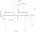 На фото Смеситель для душа Tau TN D35 (TN-1D142C)