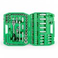 На фото Набор инструментов Intertool 1/2" & 1/4" 108шт (ET-6108SP)