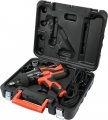 На фото Гайковерт ударный YATO 1/4" HEX x 1/2" F, 1020 Вт, 600 Нм, 2600 об/мин + 4 головки и кейс (YT-82021)