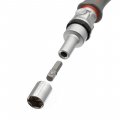 На фото Отвертка реверсионная с карданом и комплектом насадок 21 ед Intertool (VT-3360)