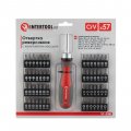 Отвертка реверсионная с комплектом насадок 57 ед Intertool (VT-3361) На фото Отвертка реверсионная с комплектом насадок 57 ед Intertool (VT-3361)
