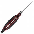 На фото Нож складной Intertool 206 мм, ручка алюминий + пластик, 4 отверточные насадки (HT-0592)