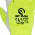 На фото Перчатка Intertool из высококачественной козьей кожи и флуоресцентной зеленой ткани (SP-0172)