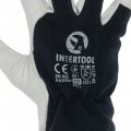 Перчатка кожаная Intertool комбинированная из высококачественной овечьей кожи и ткани 10" (SP-0174) На фото Перчатка кожаная Intertool комбинированная из высококачественной овечьей кожи и ткани 10" (SP-0174)