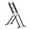 На фото Лестница трансформер Intertool 4х3 ступени, стальной профиль, 3380 мм 150 кг (LT-0023)
