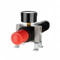 На фото Фильтр для очистки воздуха с редуктором Intertool 1/4", 5мкм, 1200 л/мин, металл (PT-1419)