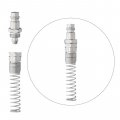 Переходник с пружиной со спирального или прямого шланга 6,5х10 мм Intertool (PT-1836) На фото Переходник с пружиной со спирального или прямого шланга 6,5х10 мм Intertool (PT-1836)