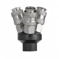 Разветвитель воздуха 1/4" на 3 выхода, W-образный, с быстросъемом 10bar Intertool (PT-1853) На фото Разветвитель воздуха 1/4" на 3 выхода, W-образный, с быстросъемом 10bar Intertool (PT-1853)