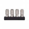 На фото Разветвитель воздуха 1/4" на 4 выхода, прямой, с быстросъемом 10bar Intertool (PT-1856)