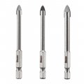 На фото Набор сверл по стеклу и керамике Intertool 5+6+8 мм HEX 1/4''(6.35mm) (SD-0293)