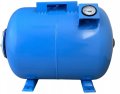 На фото Гидроаккумулятор VOLKS pumpe 50 л 10 bar горизонтальный с манометром