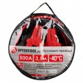 На фото Пусковые провода Intertool 500А, 3.5м, до -40°C, чехол (AT-3046)