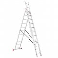 На фото Лестница алюминиевая Intertool 3-х секционная 3*11ступ. 6.7м (LT-0311)