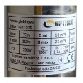 На фото Насос скважинный с пов уст к песку 3″ OPTIMA 3SDm1,8/27 0,75 кВт 115м + пульт + кабель 1,5м 