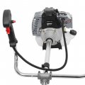 На фото Мотокоса Intertool 1.85 кВт, катушка, 3-х лопастной нож, плечевой ремень (DT-2232)
