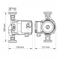 На фото Насос циркуляционный центробежный KOER KP.GRS-25/8-2-180 с гайками, кабелем и вилкой (KP0253)