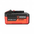 На фото Аккумулятор Intertool 20 В, литий-ион, 6.0 Ач, индикатор уровня заряда (WT-0342)