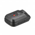 На фото Адаптор для аккумулятора Li-ion Intertool 20 В, USB 2A, LED фонарь (WT-9300)