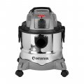 На фото Пылесос строительный Intertool 1.4 кВт, бак 20 л, нерж 410, >17кПа, розетка, HEPA фильт (DT-1025)