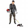 На фото Мотокоса Intertool STORM 1.85 кВт, 52 см3, катушка, фреза 40 зубъев, двухплечевой ремень (WT-2230)