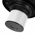 На фото Пылесос строительный Intertool 1.4 кВт, бак 20 л, нерж 410, >17кПа, розетка, HEPA фильт (DT-1025)